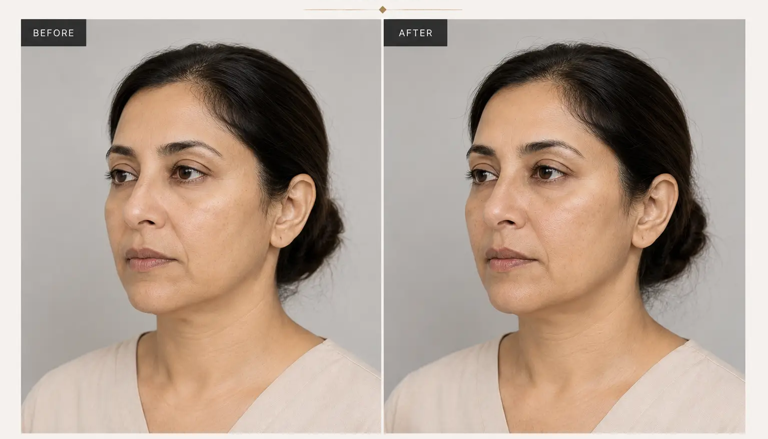 Patient case 2 before and after treatment