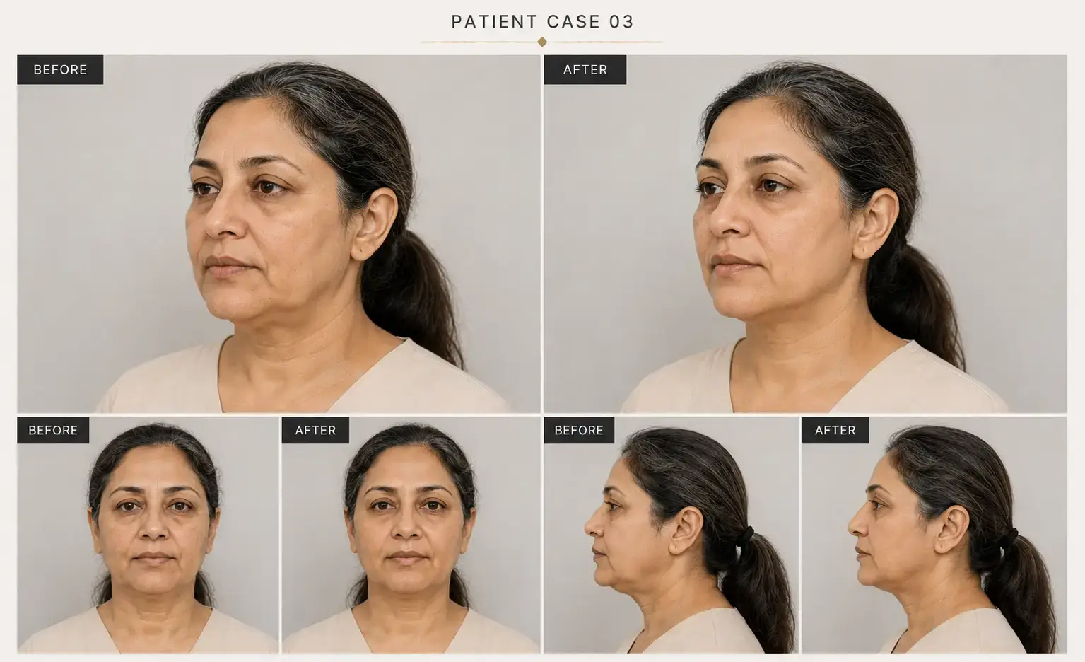 Patient case 3 before and after treatment